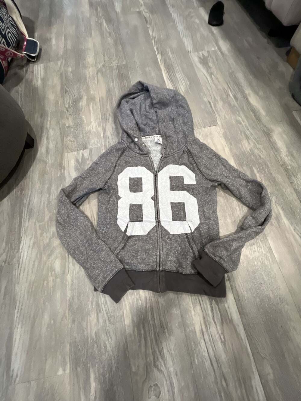 Victoria's Secret PINK Full Zip Hoodie Size S Grey 86 Love Pink